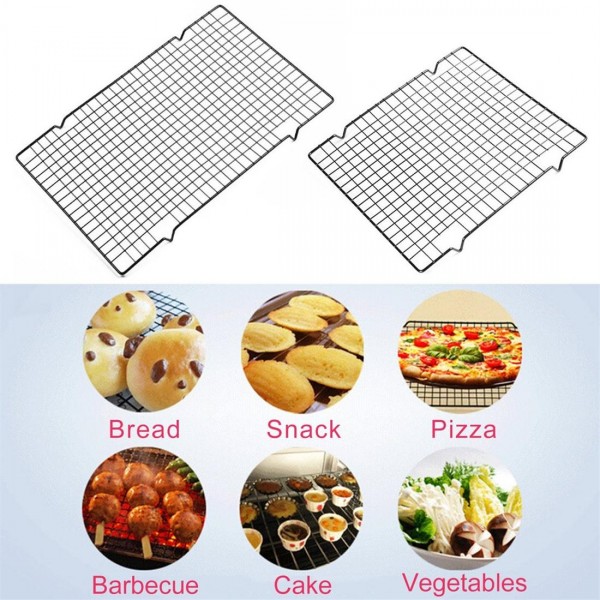 Home Kitchen Baking Easy Clean Nonstick Cooling Rack Mesh Grid Drying Stand 