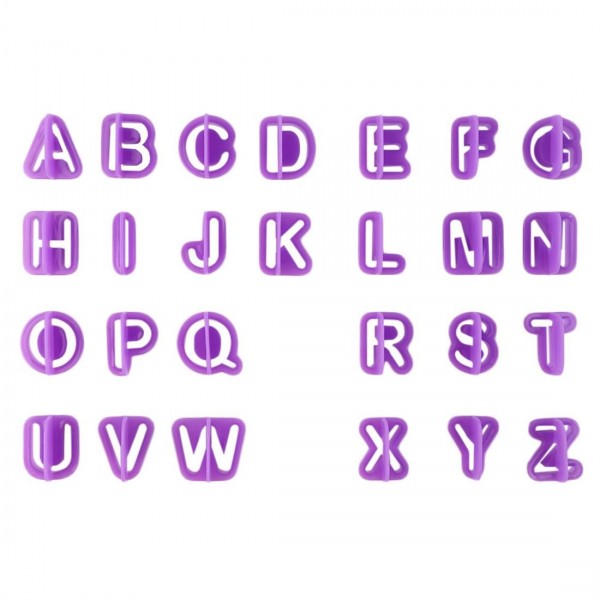 40Pcs Alphabet Number Letter Fondant Cake Cookie Cutter Pan Mold Biscuit 