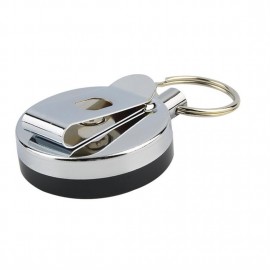 Retractable Metal Card Badge Holder Steel Ring Belt Clip Pull Key Chain