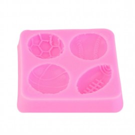 Football Rugby Basketball Tennis Baking Mould Silicone Cake Fondant Mold