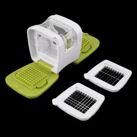 Handy Compact Garlic Press Cube Storage Bin Mince Quick Slice Kitchen Tool