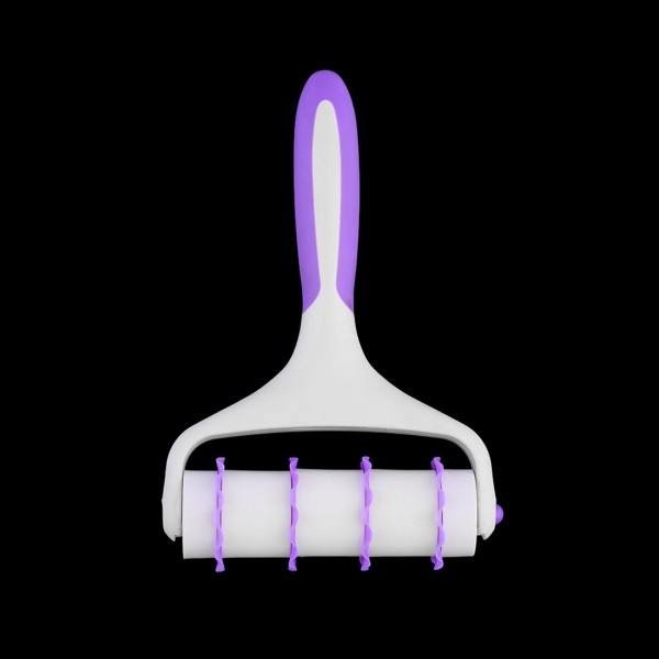 White&Purple Fondant Strip Ribbon Cutter Embosser Roller Cake Decorating Tool 