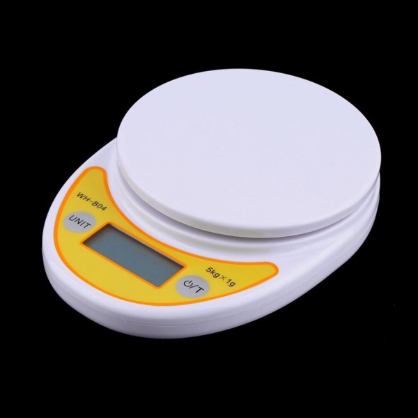 WH-B04 5kg/1g LCD Digital Electronic Kitchen Scale for Food Balance Weighing 