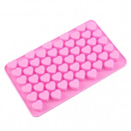 Pink Cute 55 Mini Heart Shape Silicone Ice Cube Fondant Chocolate Tray Mold Mould