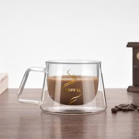 200ML Double Layers Glass Coffee Cup Tea Mug Beer Drink Mug Home Office Mug