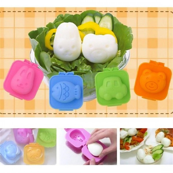 6pcs Boiled Egg Sushi Rice Mold Bento Maker Sandwich Cutter Decorating Home 
