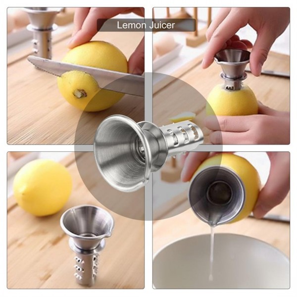 Mini 304 Stainless Steel Lemon Juicer Household Manual Lemon Drilling Tools 