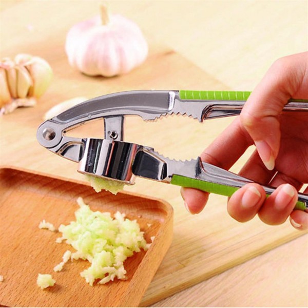Garlic Press Hand Presser Crusher Ginger Squeezer Slicer Masher Kitchen Tool 