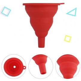 Mini Silicone Gel Foldable Collapsible Style Funnel Hopper Kitchen Tool