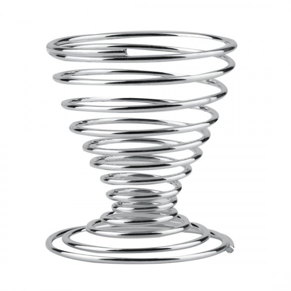 Stainless Steel Spiral Spring Wire Tray Boiled Egg Cups Holder Stand Storage