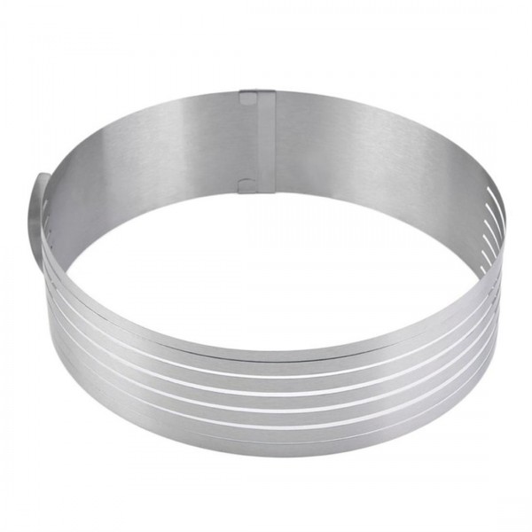 Adjustable Round Stainless Steel Cake Ring Mold Layer Slicer Cutter DIY 