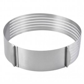 Adjustable Round Stainless Steel Cake Ring Mold Layer Slicer Cutter DIY