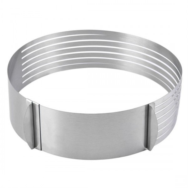Adjustable Round Stainless Steel Cake Ring Mold Layer Slicer Cutter DIY 