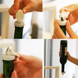 White Plastic 3pcs Reusable Flip Top Bottle Lids Vacuum Sealed Wine Beer Stopper Cap
