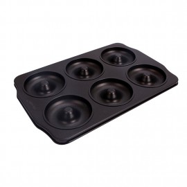 Carbon Steel Donut Molds 6-Cavity Non Stick Doughnut Mould Cake Biscuit Pan Molds