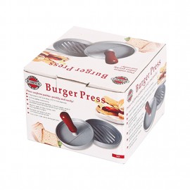 Burger Press Aluminium Alloy DIY Meat Press Wooden Handle