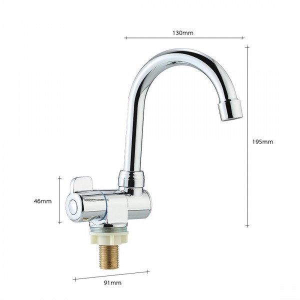 Deck/Wall Mounted Rotating RV Faucet High-end Kitchen Faucet for Camper Recreational Vehicle Motorhome Travel Trailer 
