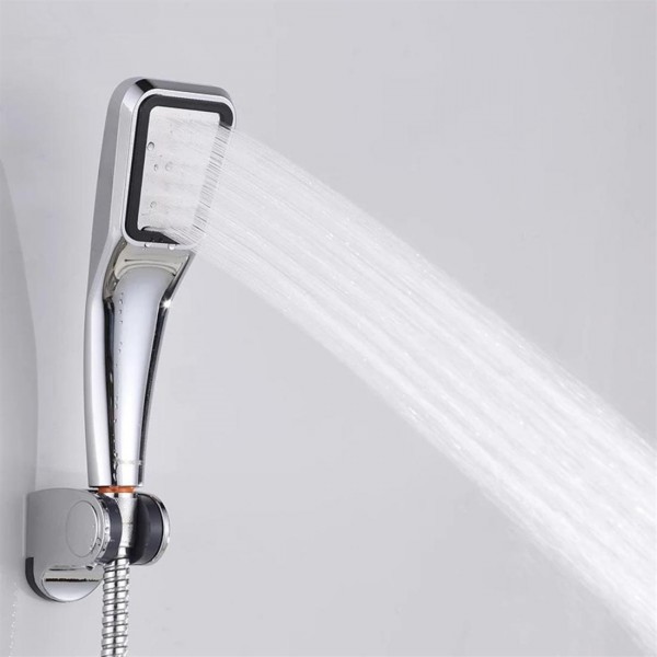 300 Tiny Holes Water Booster Saving Square Shower Head Bathroom Hand Shower 