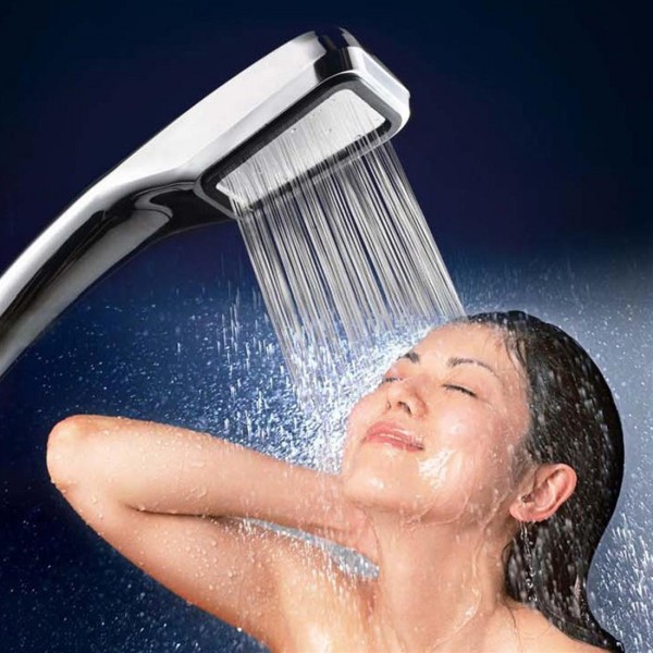 300 Tiny Holes Water Booster Saving Square Shower Head Bathroom Hand Shower 