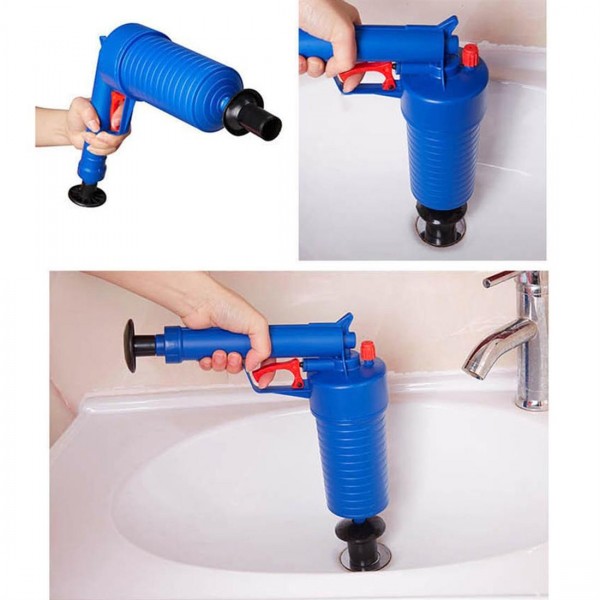 High Pressure Air Drain Blaster Cleaner Toilets Drain Cleaner With 4 Adapters 