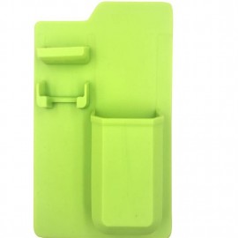 Bathroom silicone toothbrush holder cosmetic mirror toothbrush holder toothpaste shaver storage rack cleaning supplies green