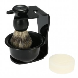 Men's premium badger beard brush shaver brush rack set