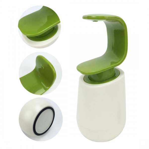 C Shape Press Type One Hand Operate Bathroom Soap Shampoo Dispenser Bottle 