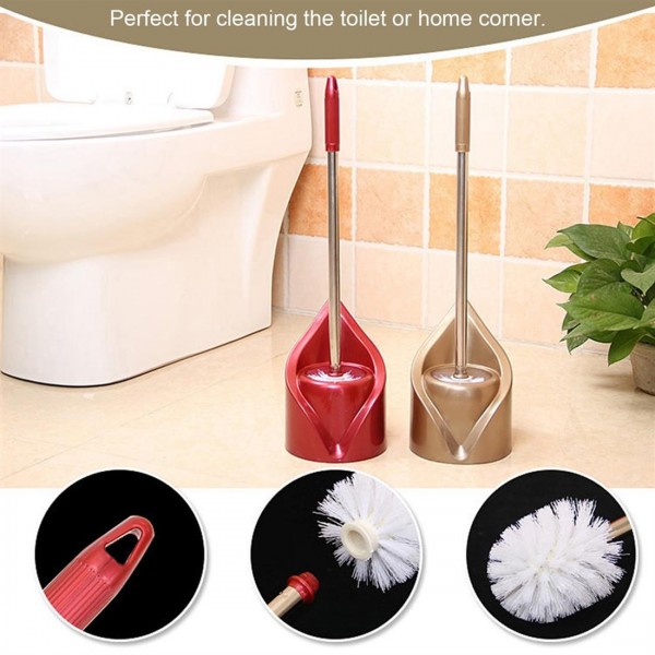 Household Toilet Bathroom Cleaning Brush Anti-Slip Handle WC Toilet Brush 