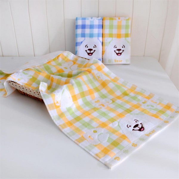 Cotton embroidered cloth art towel 33*75 yellow 