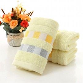 Cotton ribbon checked towel 33*75 yellow