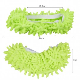 Slippers Shoes Fusicase Microfiber Dust Mop Slipper Shoe Green