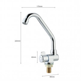 Foldable RV Faucet Rotating Single Handle Deck/Wall Mounted RV Kitchen Faucet