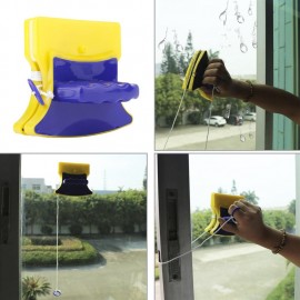 Magnetic Window Double Side Glass Wiper Cleaner Cleaning Brush Pad Scraper