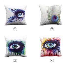 Fashion Colorful Art Eye Print Throw Pillow Case Waist Cushion Cover Protector Bed Sofa Car Home Decor