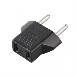 EU Adapter Plug 2 Flat Pin To EU 2 Round Pin Plug Socket Power Charger