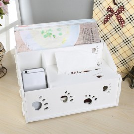 Hollow-out Tissue Box Remote Controller Storage Box Miss You Napkin Box