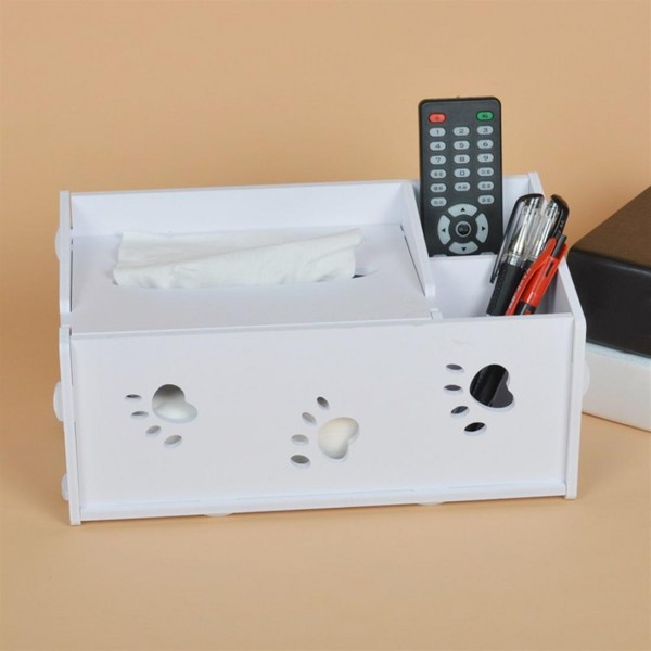 Hollow-out Tissue Box Remote Controller Storage Box Miss You Napkin Box 