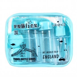 9pcs/set Cosmetic Packaging Bag Empty Spray Bottle Travel Portable Kit