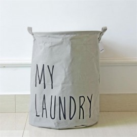 MY LUNDRY storage Bucket Waterproof clothesbucket Trash toy storage basket 0746 white