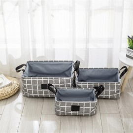Lattice EVA storage basket multi-function moistureproof storage basket household fabric storage bucket 1174 in grid style