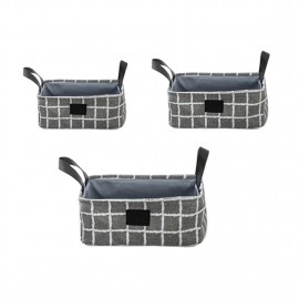 Lattice EVA storage basket multi-function moistureproof storage basket household fabric storage bucket 1174 in grid style