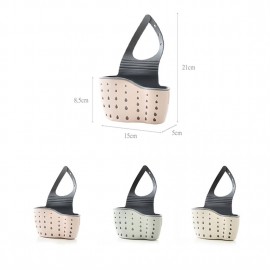 INNERNEED Portable Home Kitchen Hanging Drain Basket Sponge Soap Holder