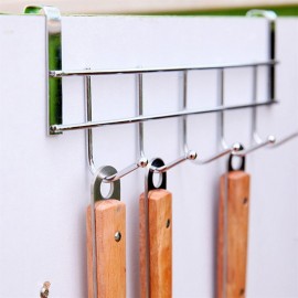 5 Hooks Door Back Kitchen Cabinet Draw Door Hanger Clothes Towel Spoons Rack