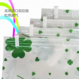 Four-leaf clover printing vacuum storage compression bag 9-piece set of 4 big 4 + hand pump