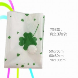 Four-leaf clover printing vacuum storage compression bag 9-piece set of 4 big 4 + hand pump