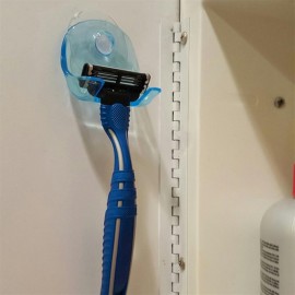 Wall-mounted Plastic Bathroom Shaver Razor Holder Cupula Shaver Caps Rack