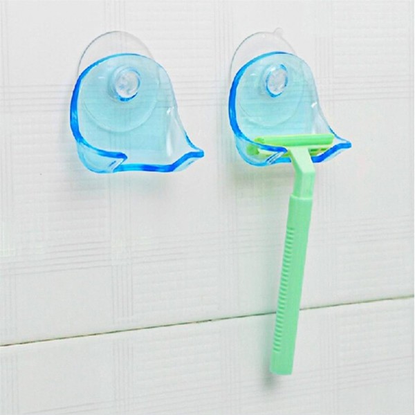 Wall-mounted Plastic Bathroom Shaver Razor Holder Cupula Shaver Caps Rack 