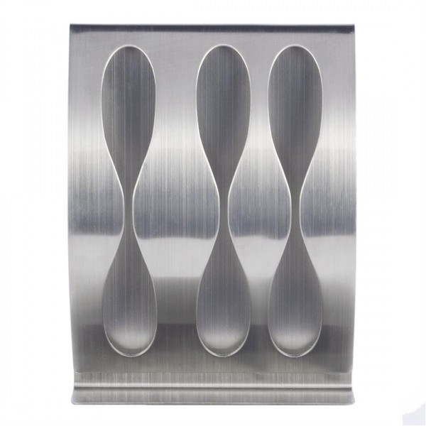 Stainless Steel 3 Holes Toothbrush Holder Wall Mounted With Self Adhesive Tape 