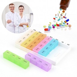 AM PM 7 Day Large Pills Medicine Tablet Box Dispenser Organizer Holder Case