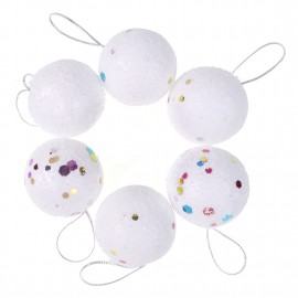 Christmas Snowball Decoration 6 in 1 Pack